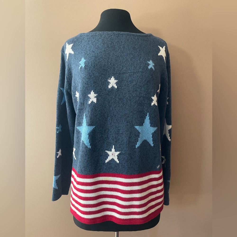 Heirloom Collectibles Red,White & Blue Sweater size S